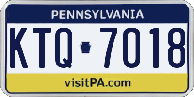 PA license plate KTQ7018