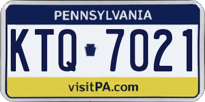PA license plate KTQ7021