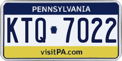 PA license plate KTQ7022