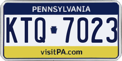 PA license plate KTQ7023