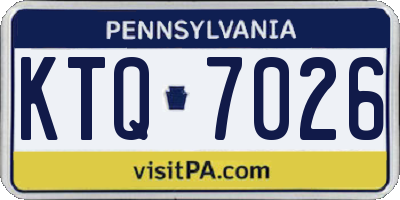 PA license plate KTQ7026