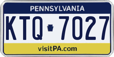PA license plate KTQ7027