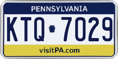 PA license plate KTQ7029