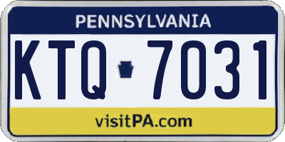 PA license plate KTQ7031
