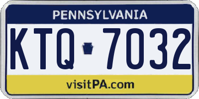 PA license plate KTQ7032