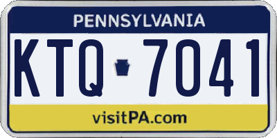 PA license plate KTQ7041
