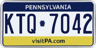 PA license plate KTQ7042