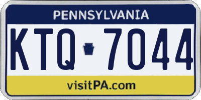 PA license plate KTQ7044
