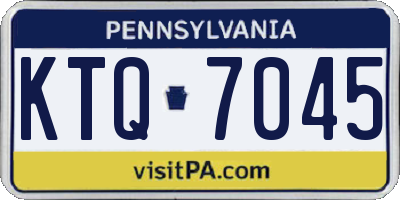 PA license plate KTQ7045