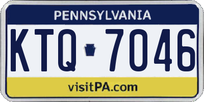 PA license plate KTQ7046