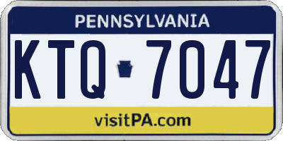 PA license plate KTQ7047