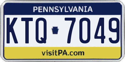 PA license plate KTQ7049
