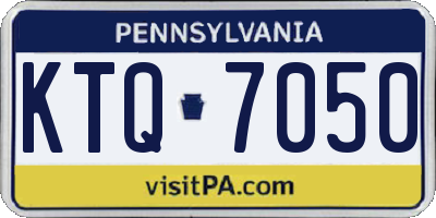 PA license plate KTQ7050