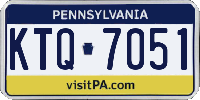 PA license plate KTQ7051