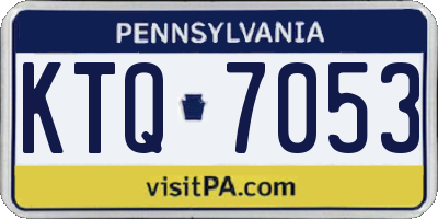 PA license plate KTQ7053