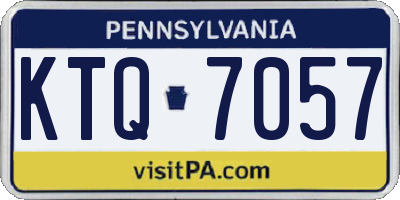 PA license plate KTQ7057