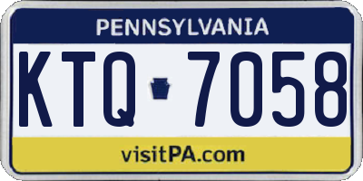 PA license plate KTQ7058