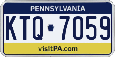 PA license plate KTQ7059