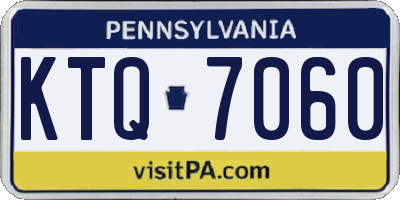 PA license plate KTQ7060