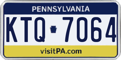 PA license plate KTQ7064