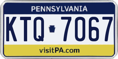 PA license plate KTQ7067