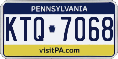 PA license plate KTQ7068