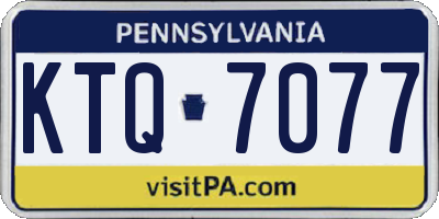 PA license plate KTQ7077