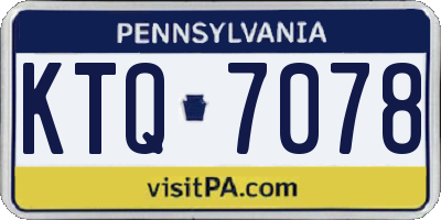 PA license plate KTQ7078