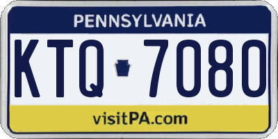PA license plate KTQ7080