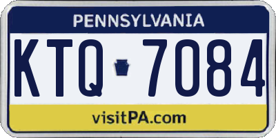 PA license plate KTQ7084