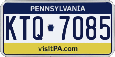 PA license plate KTQ7085