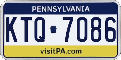 PA license plate KTQ7086
