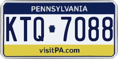 PA license plate KTQ7088