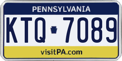 PA license plate KTQ7089