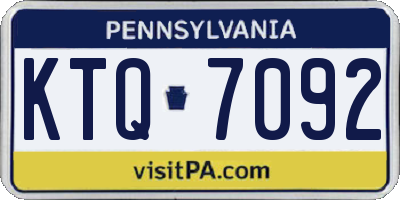 PA license plate KTQ7092