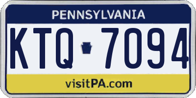PA license plate KTQ7094