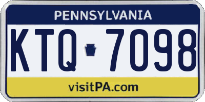 PA license plate KTQ7098