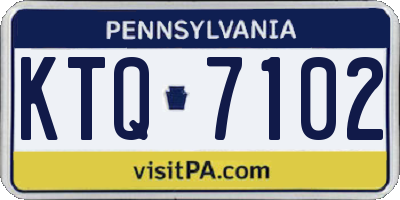PA license plate KTQ7102