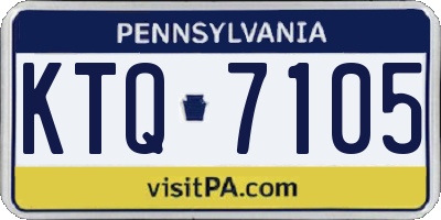 PA license plate KTQ7105