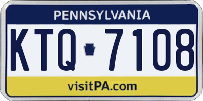 PA license plate KTQ7108