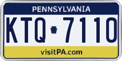 PA license plate KTQ7110