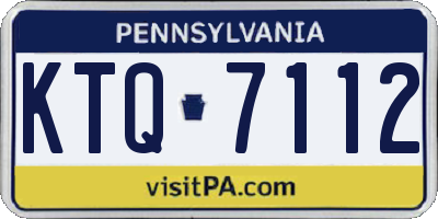 PA license plate KTQ7112