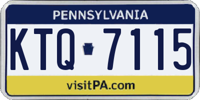 PA license plate KTQ7115
