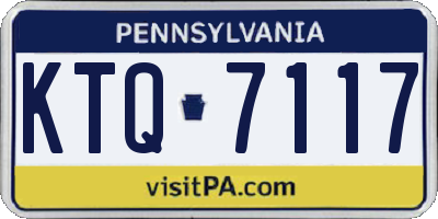 PA license plate KTQ7117