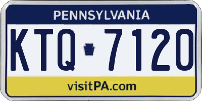 PA license plate KTQ7120