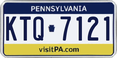 PA license plate KTQ7121