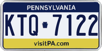 PA license plate KTQ7122