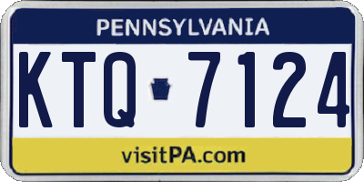 PA license plate KTQ7124