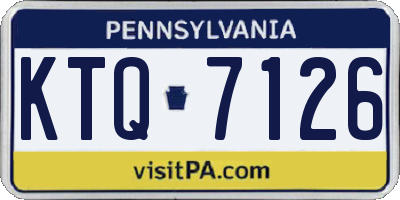 PA license plate KTQ7126