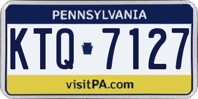 PA license plate KTQ7127